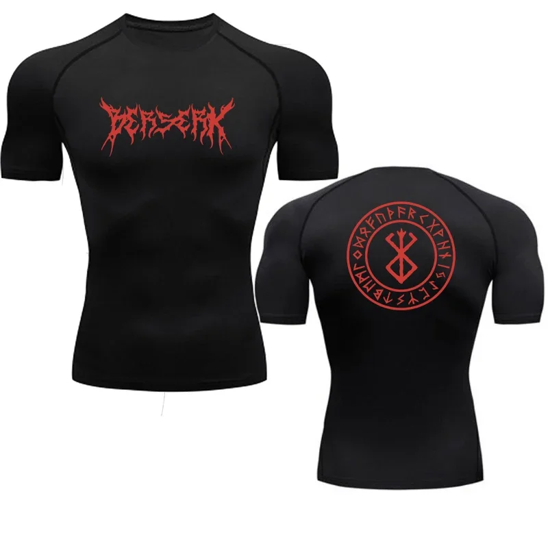 T Shirt Tight Fit - アニメベルセルク圧縮 Tシャツ男性フィットネスタイトな長袖スポーツ Tシャツトレーニングジョギングシャツジムスポーツウェア速乾性