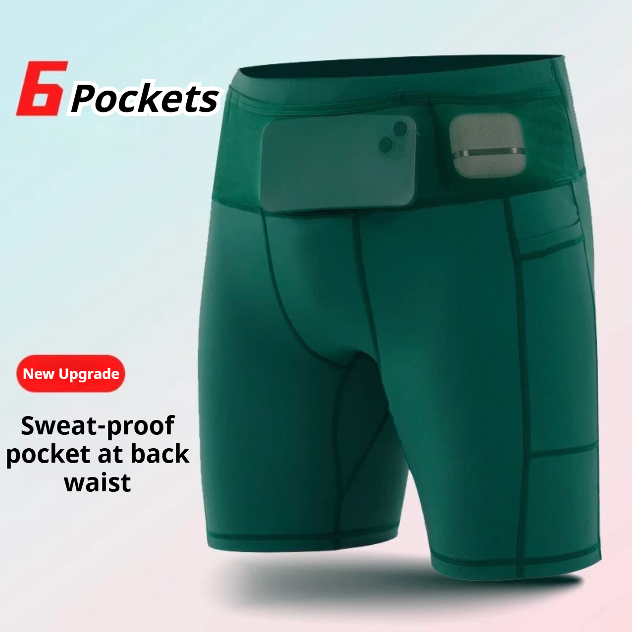 Compression Shorts Athletes - コンプレッション ランニング ショーツ クォーター丈 速乾性 タイトフィット