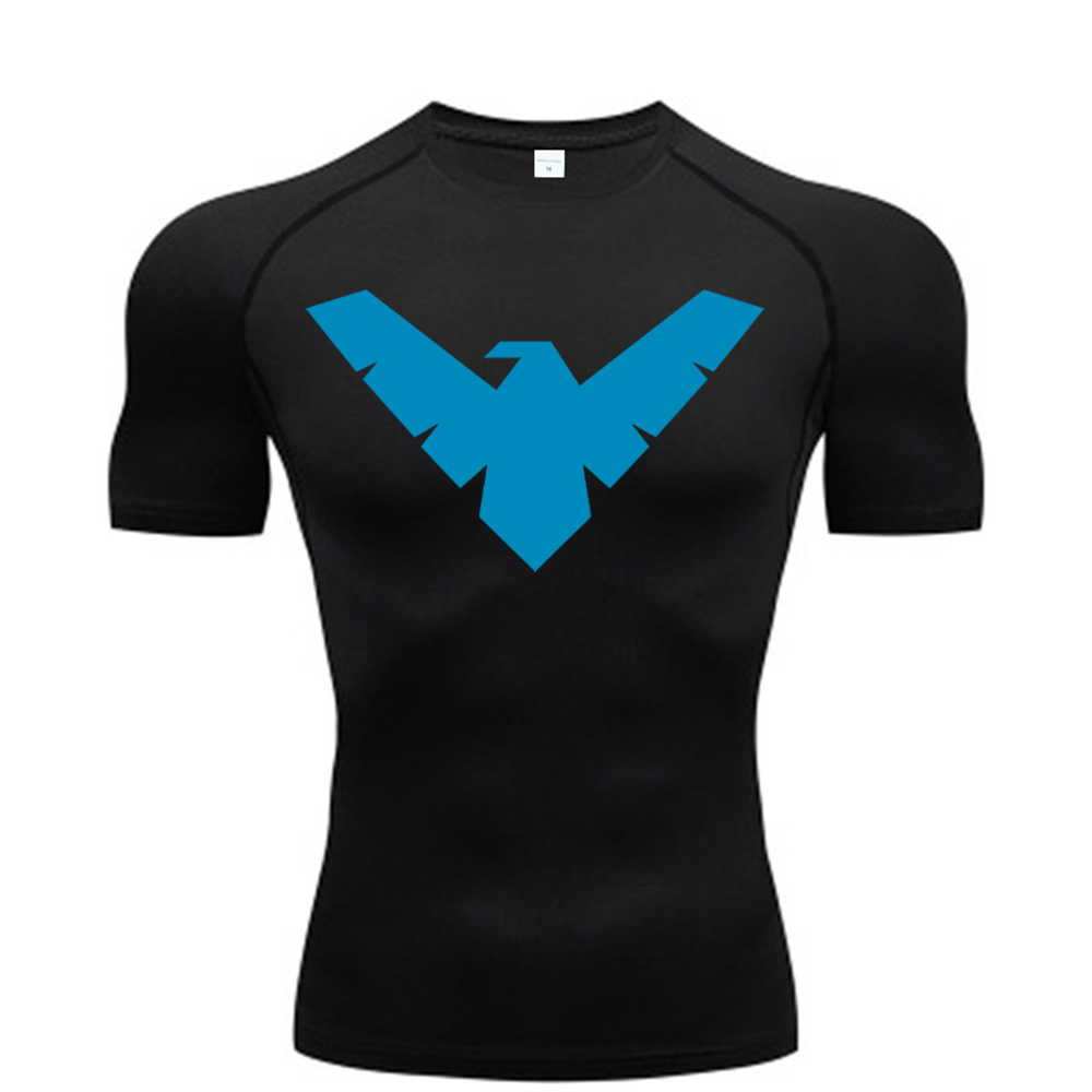 T Shirt Tight Fit - 夏半袖タイトフィットシャツメンズスポーツトップランニング Tシャツ速乾性フィットネス服日焼け止め半袖