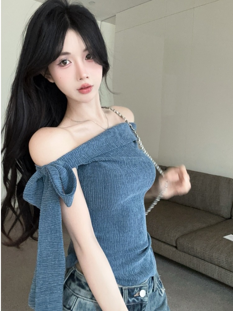 スパイシーガール ワンショルダー タイウエスト 半袖 レディ - T Shirt Tight Fit のレビューと価格