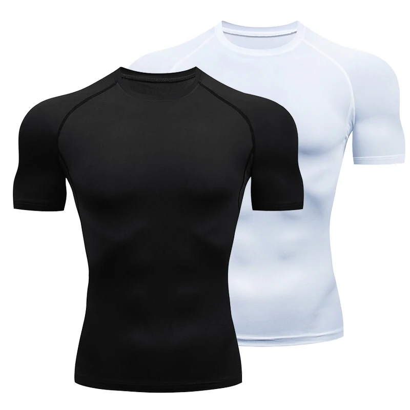 メンズスポーツTシャツ,トップ,コンプレッションガーメント, - T Shirt Tight Fit のレビューと価格