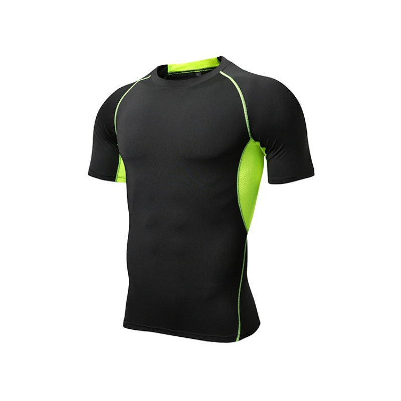 メンズ速乾ラウンドネックスイムシャツ高弾性タイトフィットネス - T Shirt Tight Fit のレビューと価格