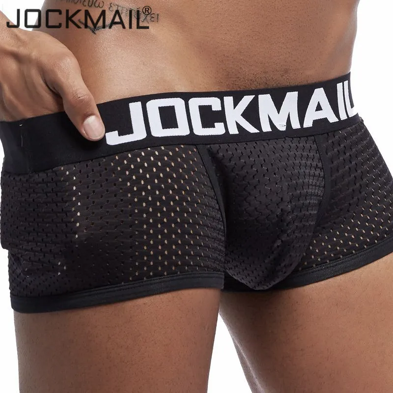 Jockmail-男性用通気性ボクサーショーツ、メッシュ下着 - Multi Pack Underwear のレビューと価格