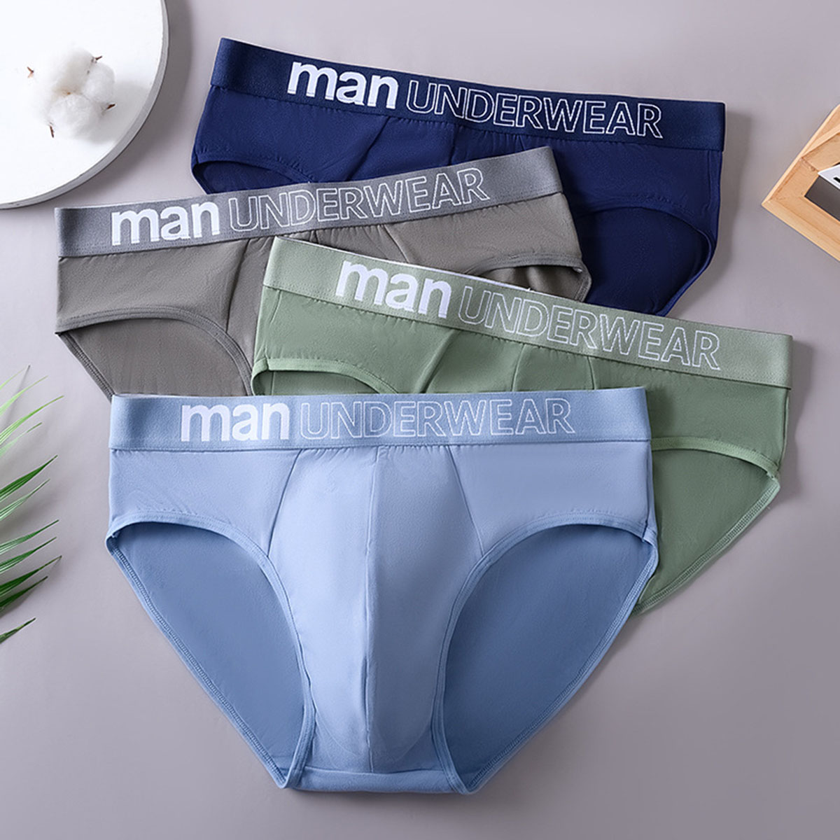 3 ピース/ロットメンズレターブリーフ下着快適なパンティーシ - Multi Pack Underwear のレビューと価格